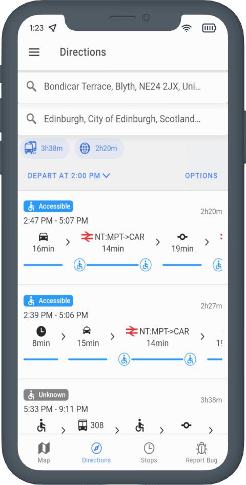 Scotland Transport project screenshot